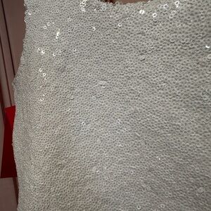 Commando Sparkling White Sequin Crop Top